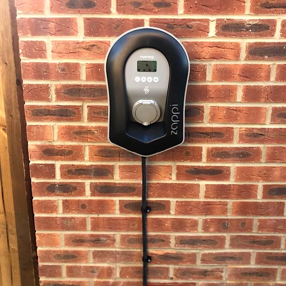 Installation of a Zappi electric vehicle charger in St Albans